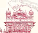 An example of K.P. Singh's architectural drawings, in this case the beautiful Golden Temple