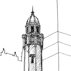 Chicago Water Tower drawing
