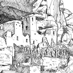 Mesa Verde National Park drawing