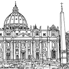St. Peters Basilica drawing