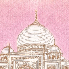 Taj Mahal drawing
