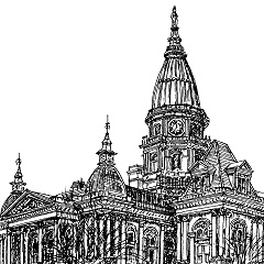 Tippecanoe County Courthouse drawing
